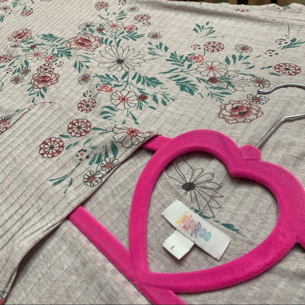 Lularoe Sarah gray floral large